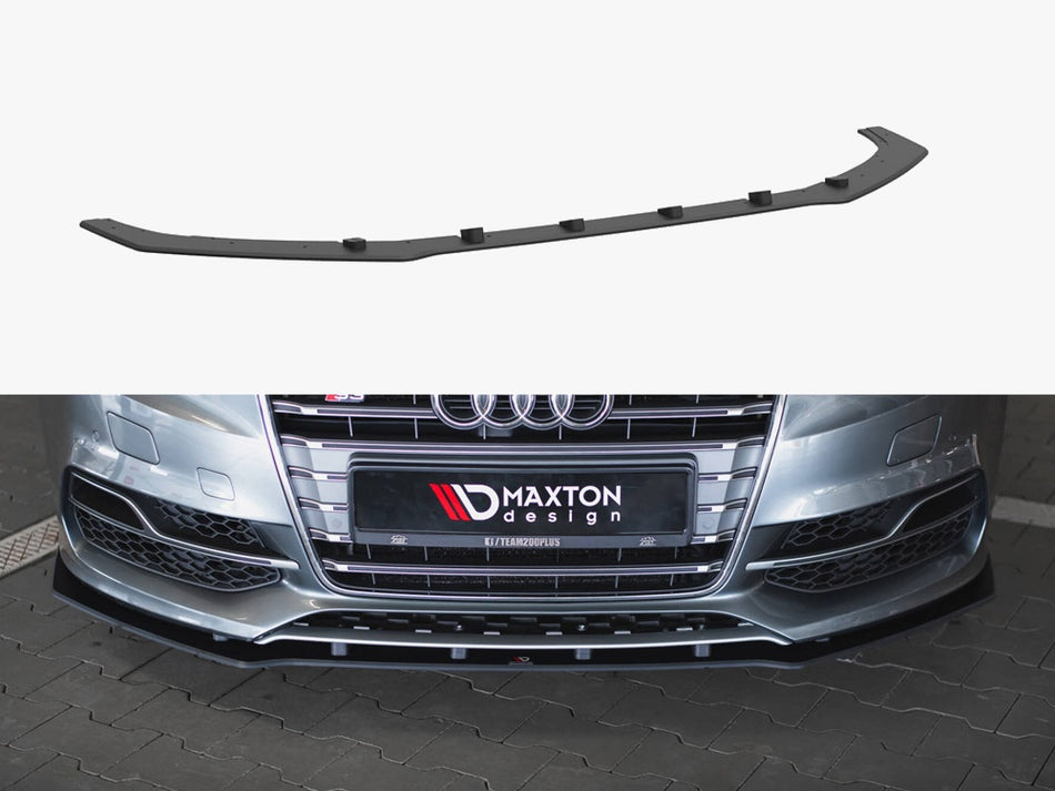 Maxton Street PRO Front Splitter Audi S3 / A3 S-Line Sedan 8V - Black-Red