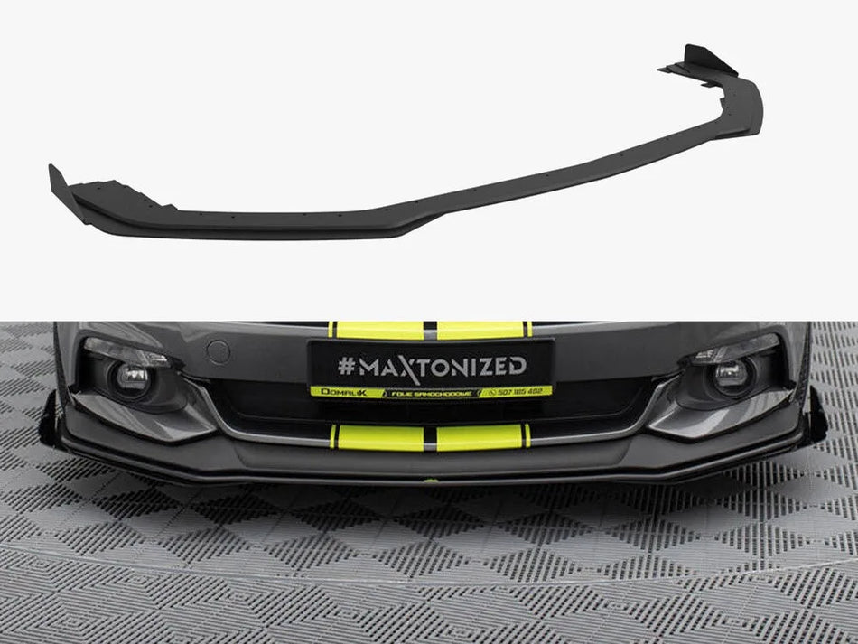Maxton Street PRO Front Splitter + Flaps Ford Mustang GT Mk6