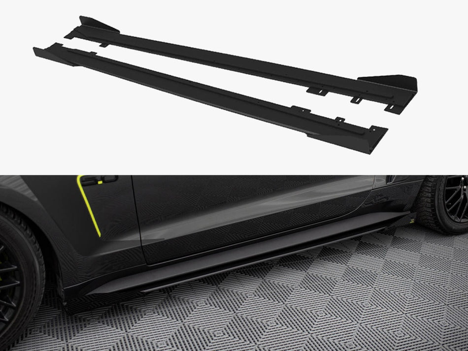 Maxton Street PRO Side Skirts Diffusers + Flaps Ford Mustang GT Mk6