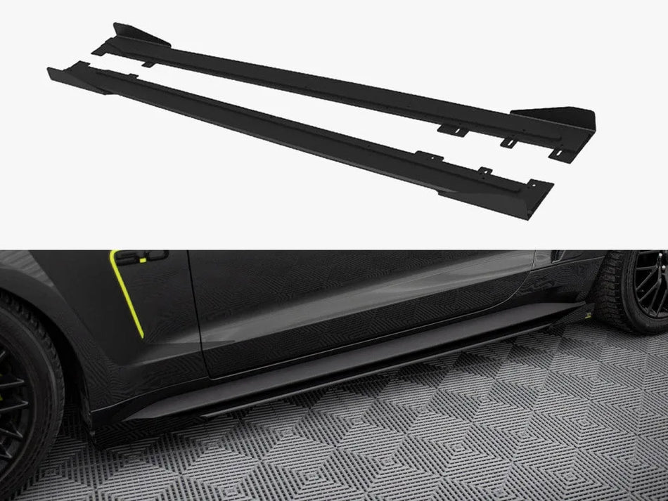 Maxton Street PRO Side Skirts Diffusers + Flaps Ford Mustang GT Mk6