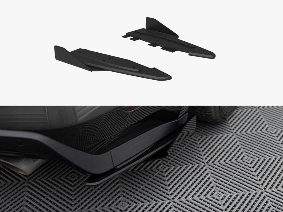 Maxton Street Pro Rear Side Splitters + Flaps Ford Mustang GT Mk6