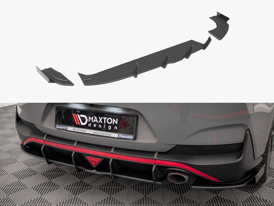 Maxton Street PRO Rear Diffuser + Flaps Hyundai I30 Fastback N-Line Mk3 Facelift