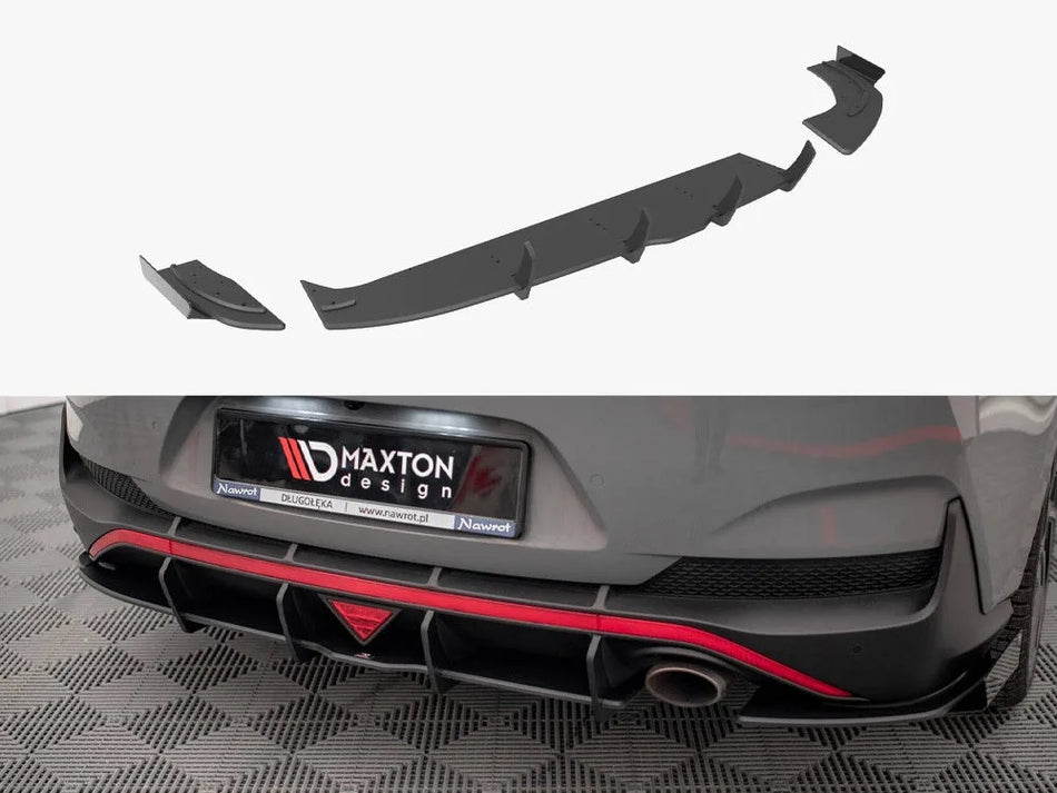 Maxton Street PRO Rear Diffuser + Flaps Hyundai I30 Fastback N-Line Mk3 Facelift