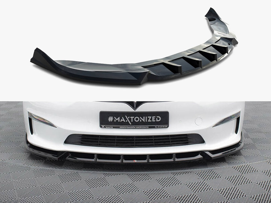 Maxton Front Splitter V.1 Tesla Model S Plaid Mk1 Facelift