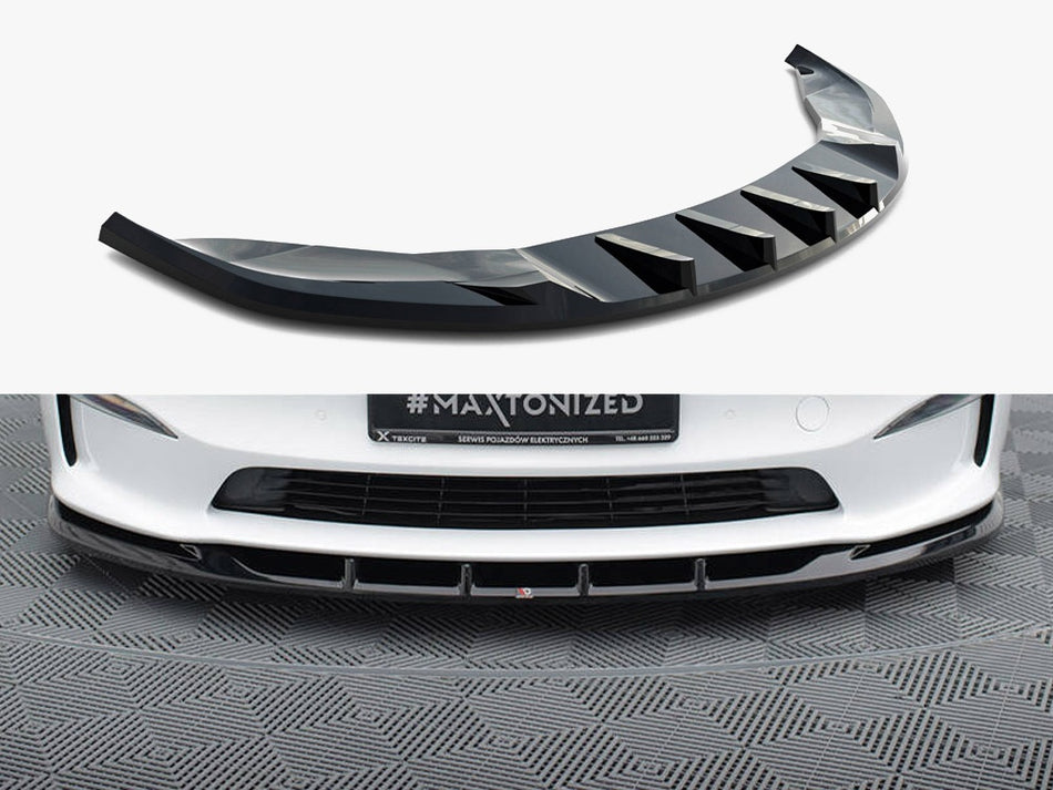 Maxton Front Splitter V.3 Tesla Model S Plaid Mk1 Facelift