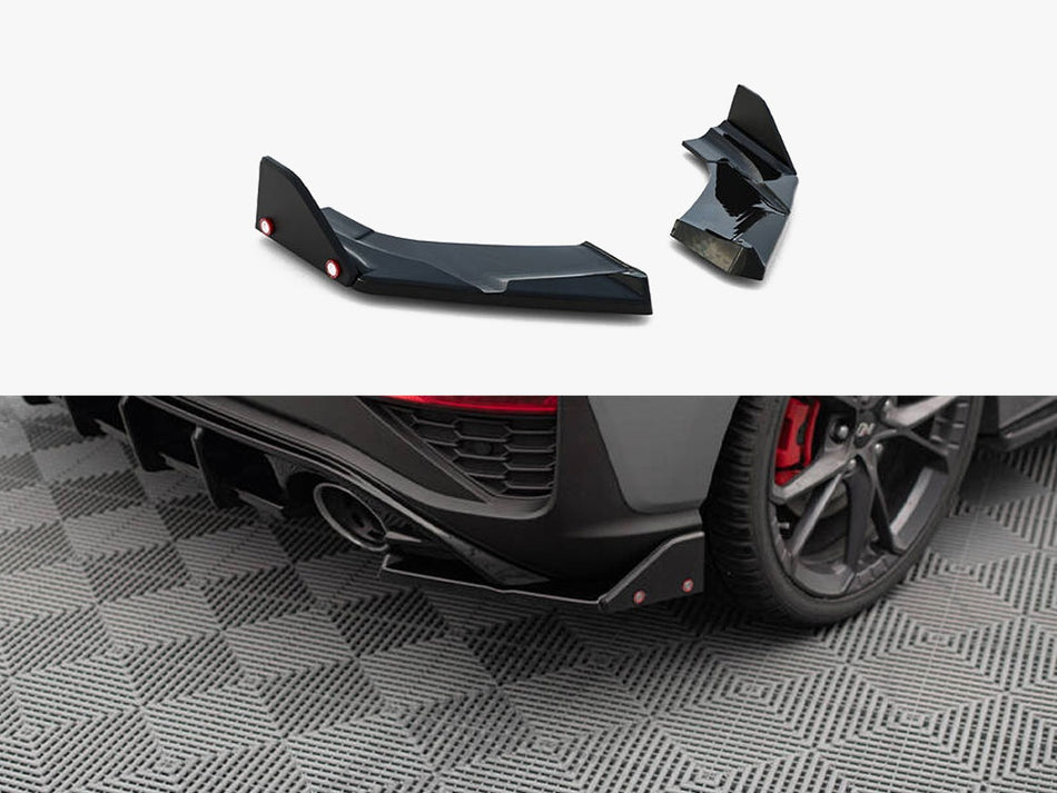 Maxton Rear Side Splitters V.4 + Flaps Hyundai I30 N Hatchback Mk3 Facelift