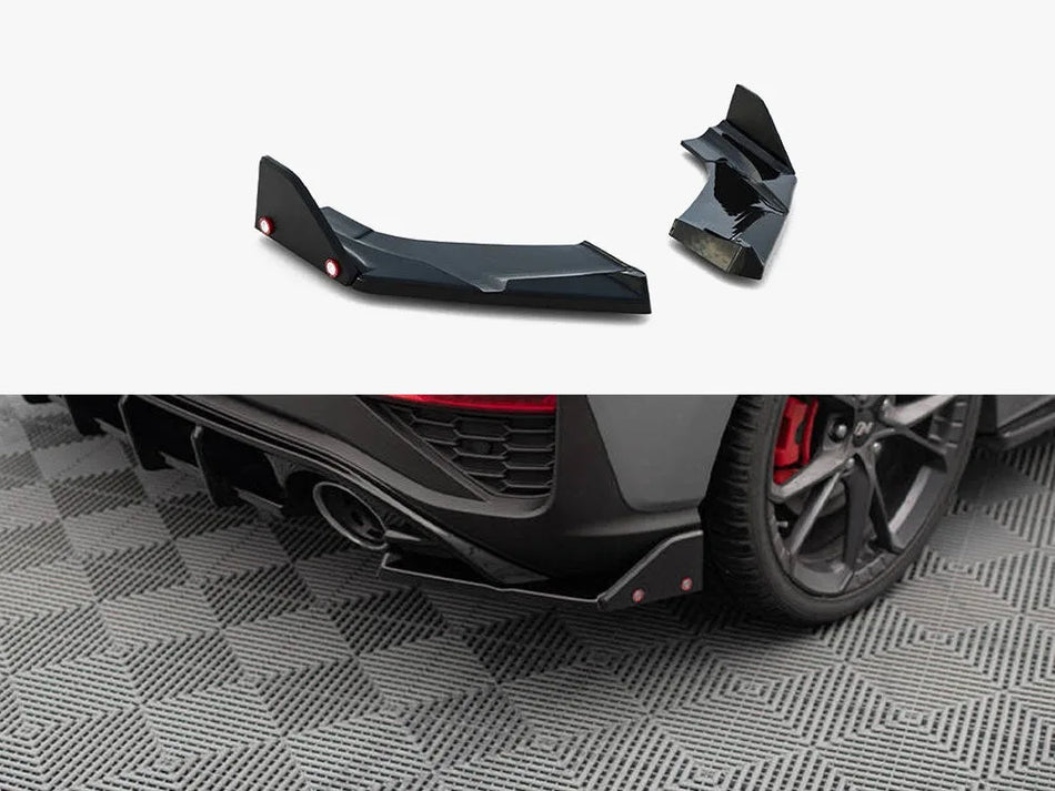 Maxton Rear Side Splitters V.4 + Flaps Hyundai I30 N Hatchback Mk3 Facelift