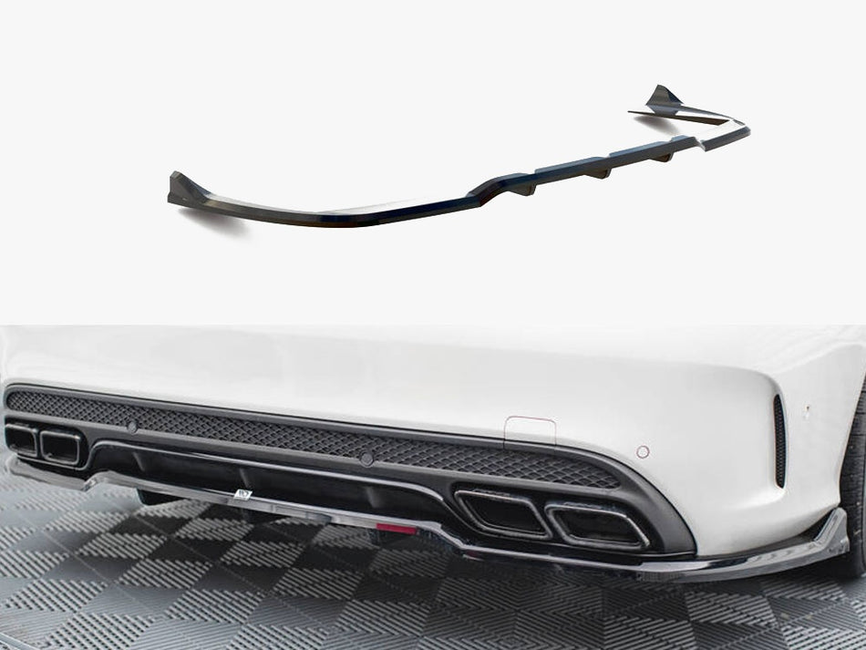 Maxton Rear Splitter (Vertical Bars) Mercedes-AMG C63 Sedan / Estate W205 / S205