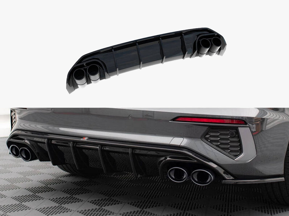 Maxton Rear Valance + Exhaust Ends Imitation Audi A3 S-Line Sedan 8Y
