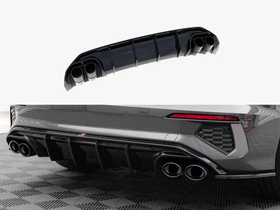 Maxton Rear Valance + Exhaust Ends Imitation Audi A3 S-Line Sedan 8Y