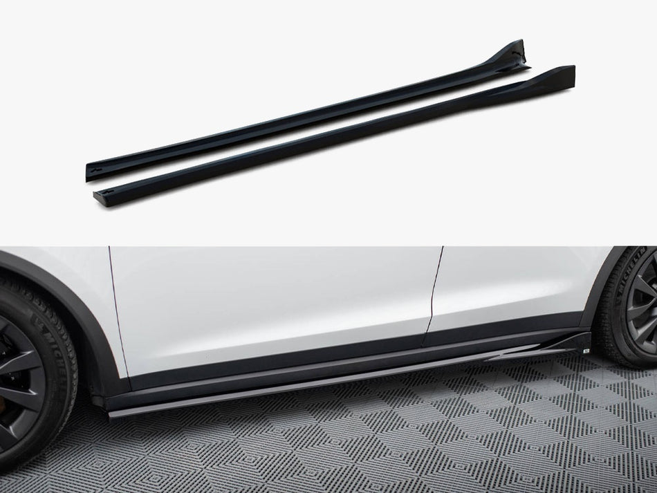 Maxton Side Skirts Diffusers Tesla Model X Mk1 Facelift