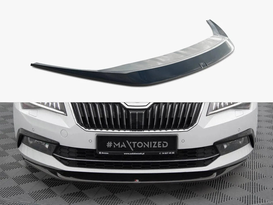 Maxton Front Splitter V.1 Skoda Superb Mk3 - Carbon Look