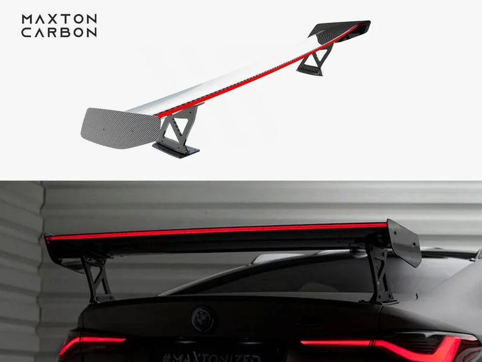Maxton Carbon Spoiler With External Brackets Uprights + LED BMW M4 G82 / G82 Facelift / M440i / 4 M-Pack G22 / G22 Facelift