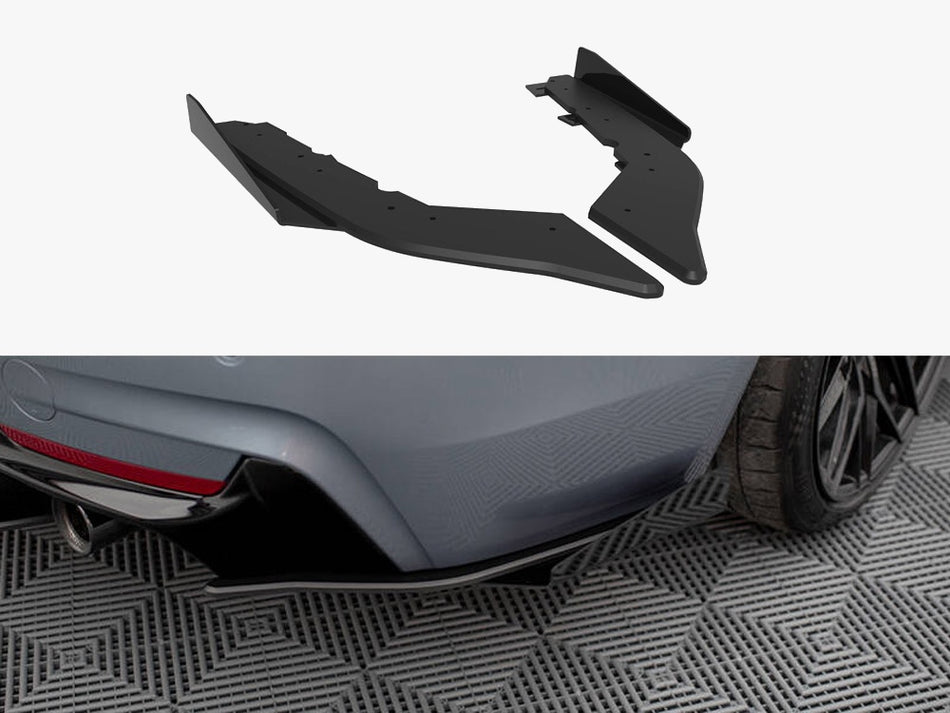 Maxton Street Pro Rear Side Splitters + Flaps BMW 435i Coupe M-Pack F32