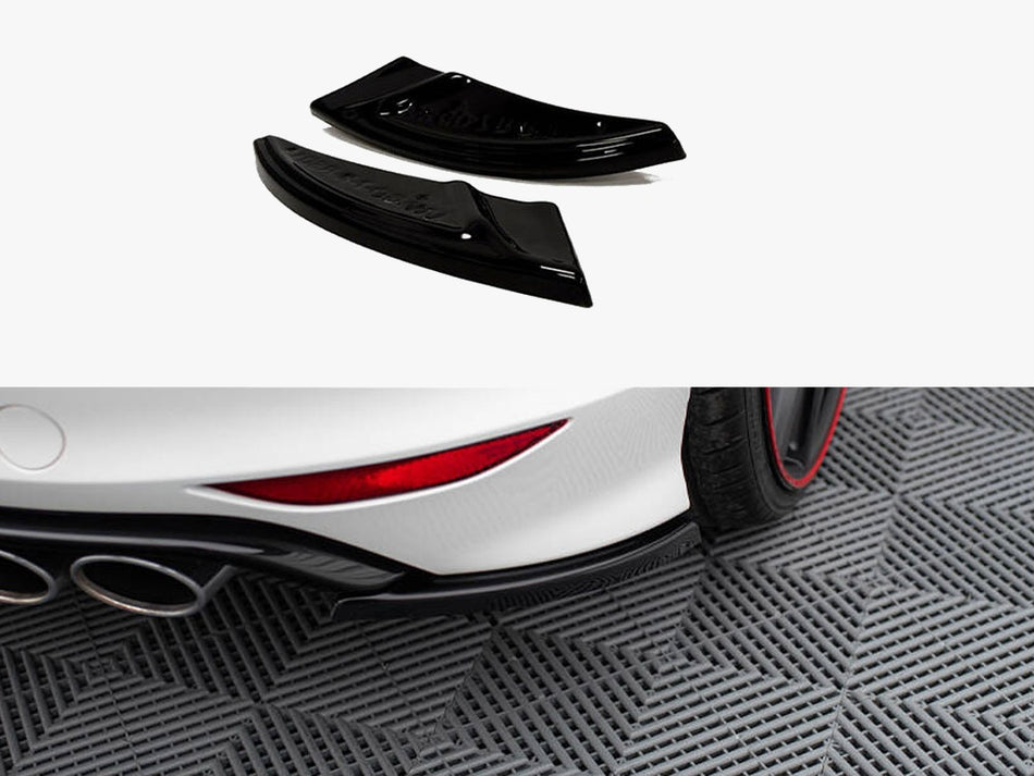 Maxton Rear Side Splitters V.1 VW Golf R / R-Line Mk7 - Carbon Look