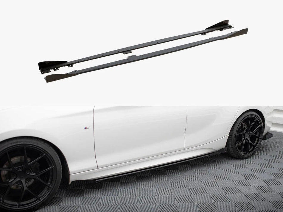 Maxton Street PRO Side Skirts Diffusers V.2 + Flaps BMW 1 F20 M135i / M140i / M-Pack