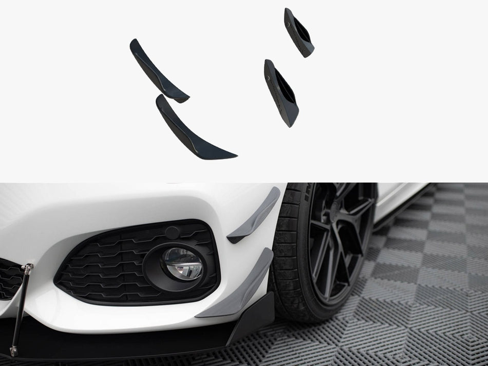 Maxton Front Bumper Wings (Canards) BMW 1 M-Pack / M140i F20 Facelift