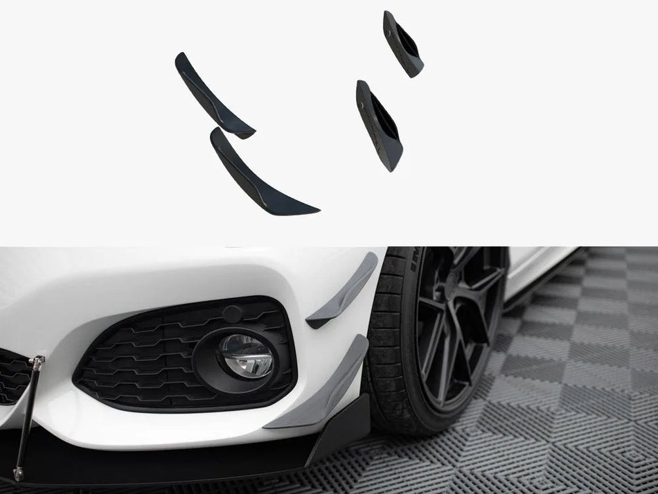 Maxton Front Bumper Wings (Canards) BMW 1 M-Pack / M140i F20 Facelift