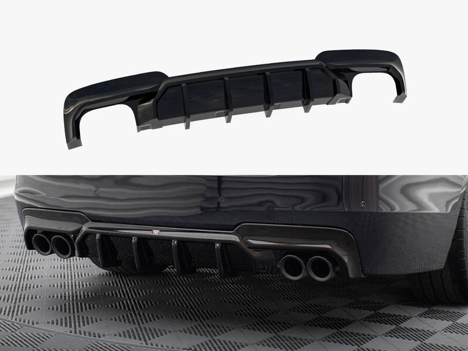 Maxton Rear Valance V.2 BMW 5 M-Pack F10 / F11 (Version with two double exhausts)