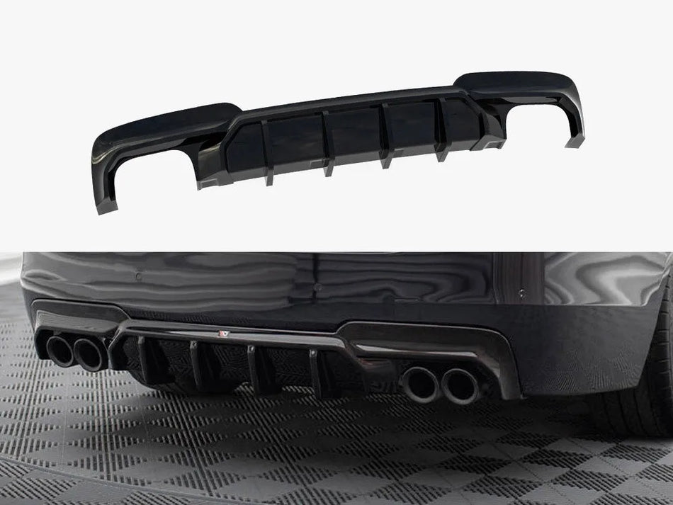 Maxton Rear Valance V.2 BMW 5 M-Pack F10 / F11 (Version with two double exhausts)