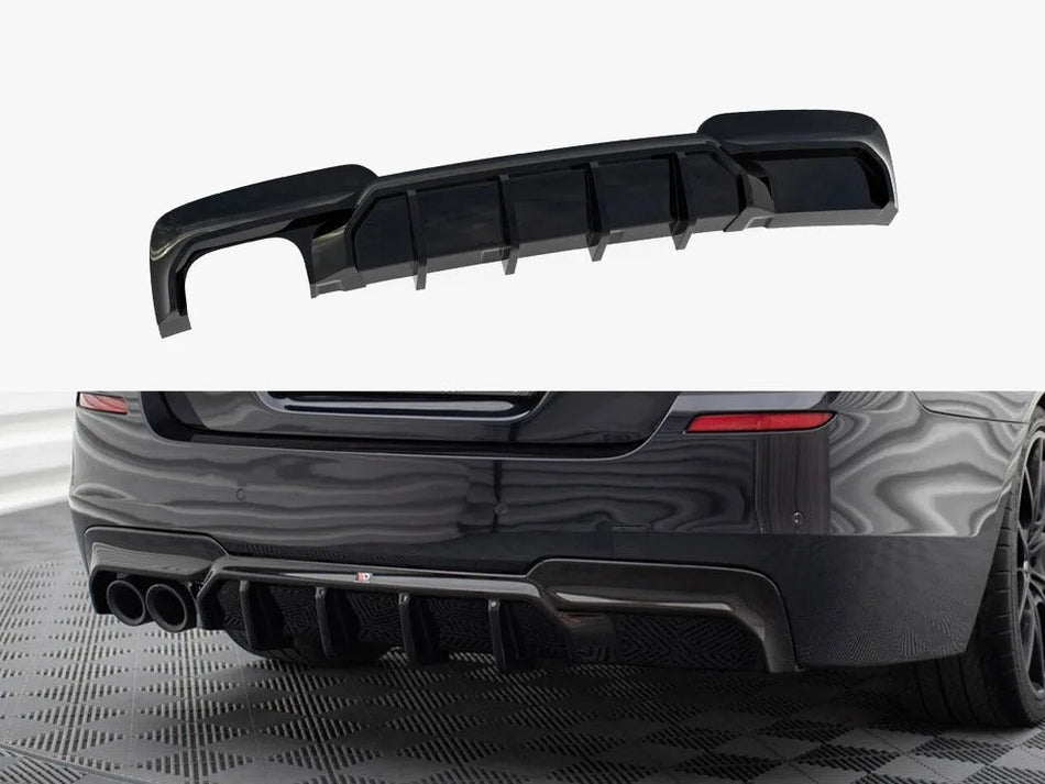 Maxton Rear Valance V.2 BMW 5 M-Pack F10 / F11 (Version with double exhaust on one side)