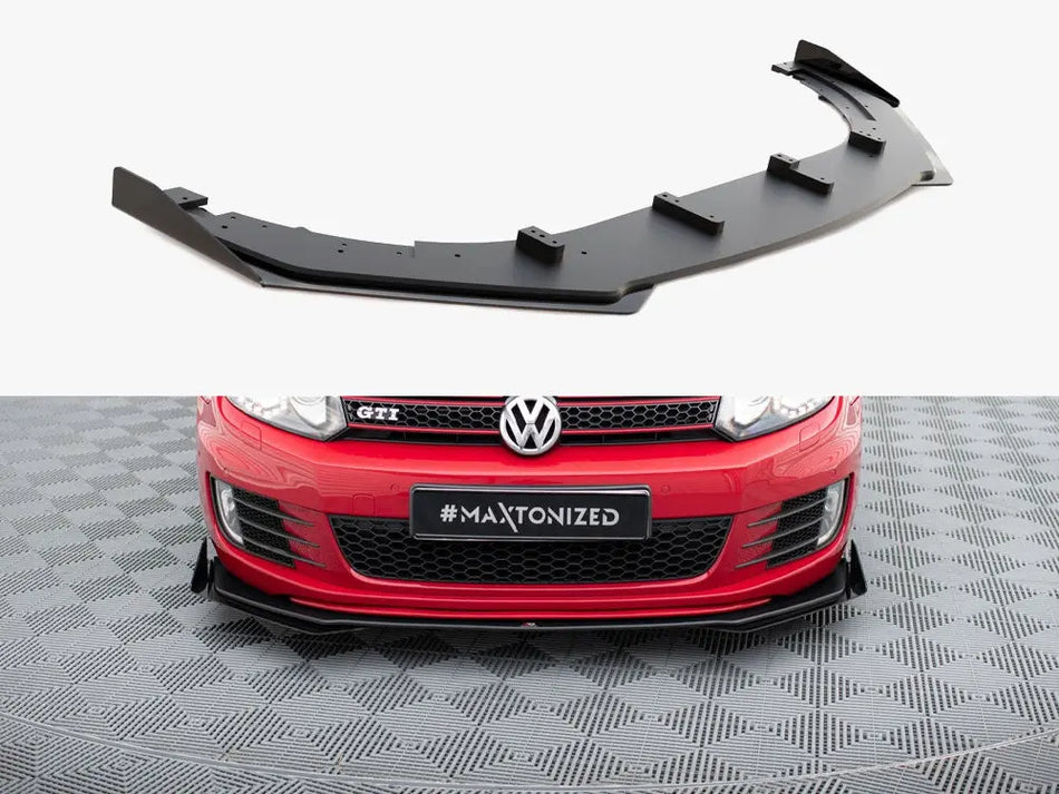 Maxton Street PRO Front Splitter V.3 + Flaps VW Golf GTI Mk6
