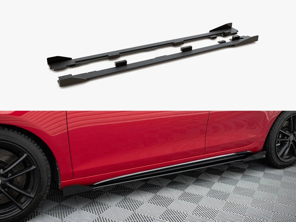 Maxton Street PRO Side Skirts Diffusers + Flaps VW Golf GTI Mk6