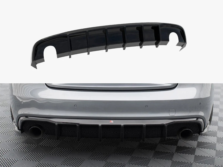 Maxton Rear Valance Audi S5 / A5 S-Line 8T Facelift (Version with single exhausts on both sides)