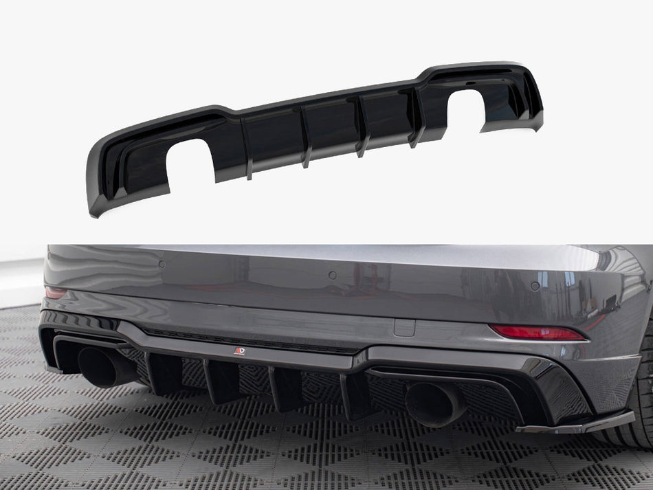 Maxton Rear Valance Audi A3 S-Line Sportback 8V Facelift (Version with single exhausts on both sides)