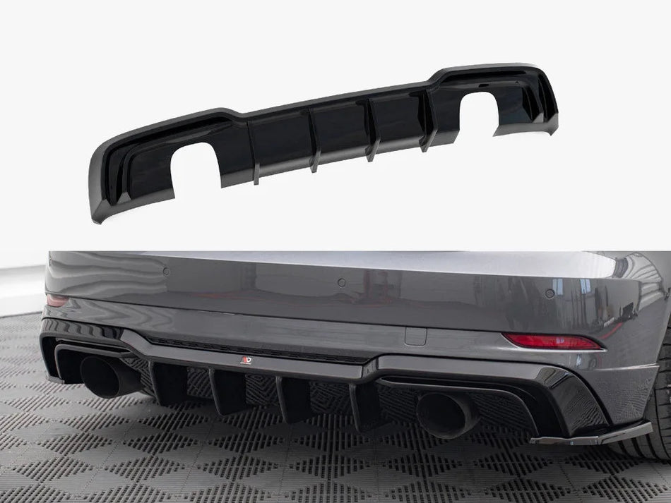 Maxton Rear Valance Audi A3 S-Line Sportback 8V Facelift (Version with single exhausts on both sides)