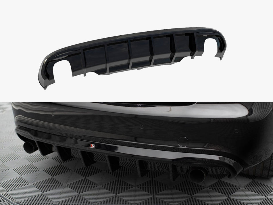 Maxton Rear Valance Audi S5 / A5 S-Line Coupe / Cabrio 8T (Version with single exhausts on both sides)