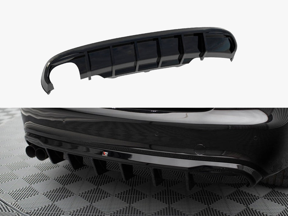 Maxton Rear Valance Audi S5 / A5 S-Line Coupe / Cabrio 8T (Single side dual exhaust version)