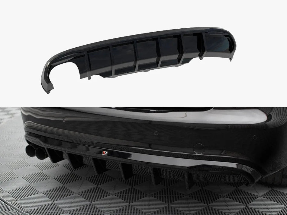 Maxton Rear Valance Audi S5 / A5 S-Line Coupe / Cabrio 8T (Single side dual exhaust version)