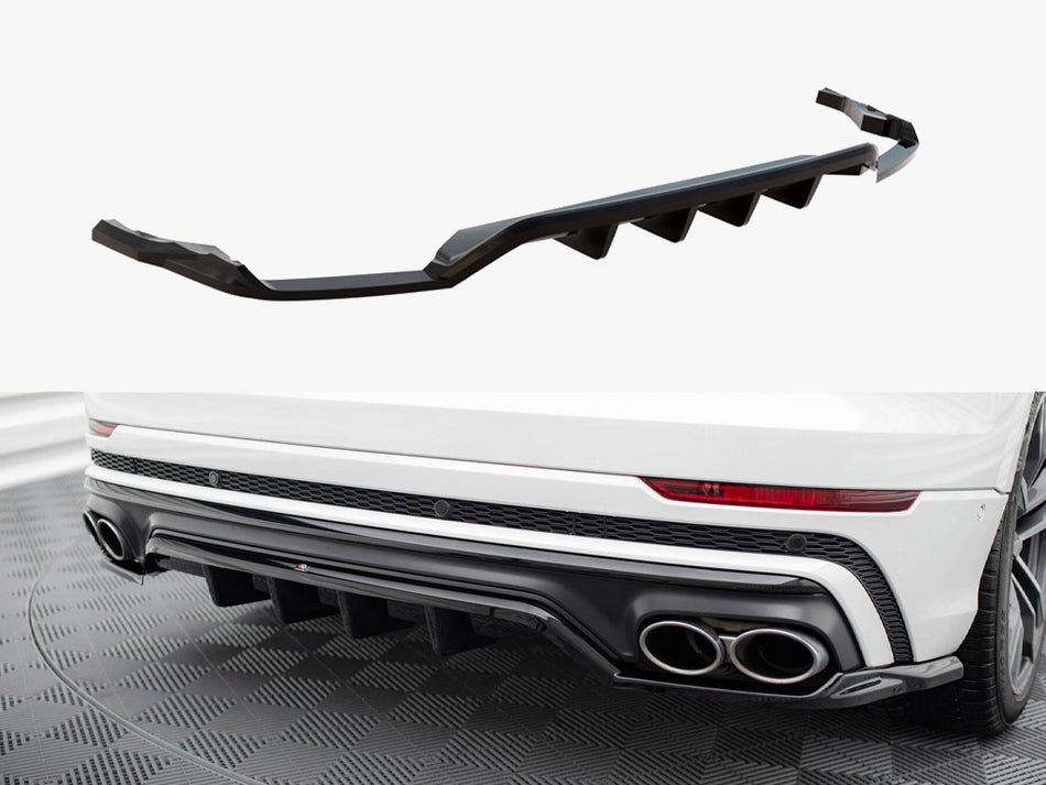 Maxton Central Rear Splitter (Vertical Bars) V.2 Audi SQ8 Mk1