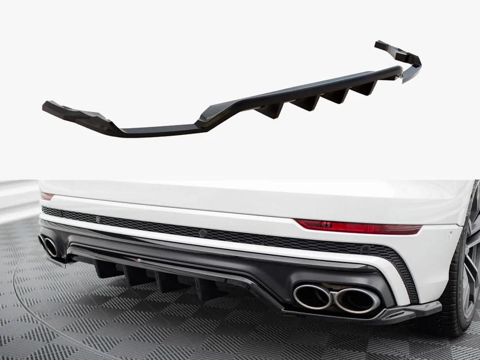 Maxton Central Rear Splitter (Vertical Bars) V.2 Audi SQ8 Mk1