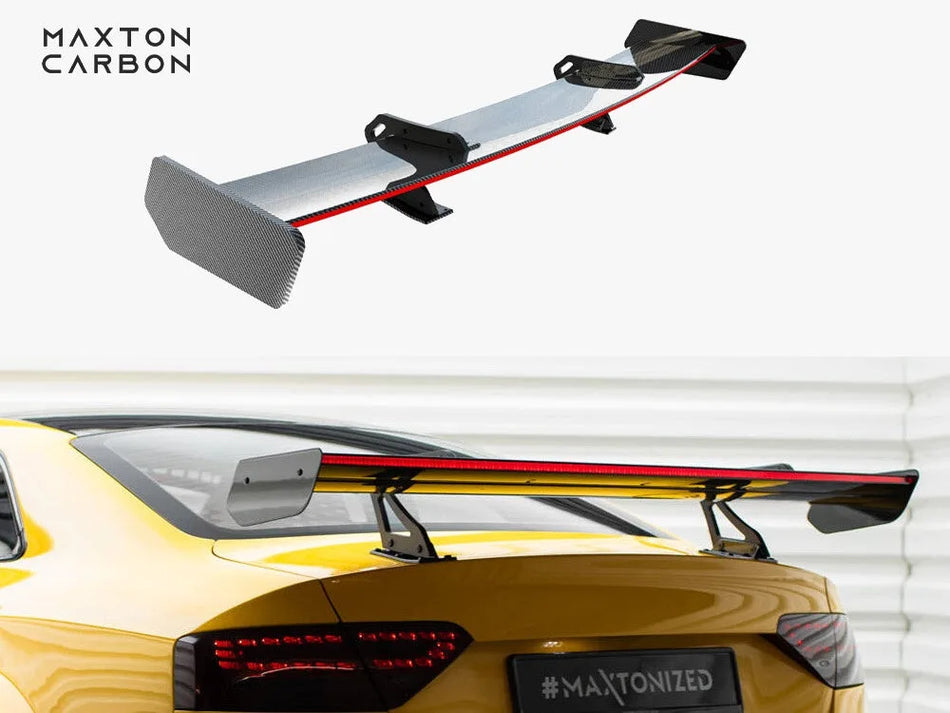 Maxton Carbon Spoiler With Upper Swan Mounting + LED Audi A5 Coupe 8T