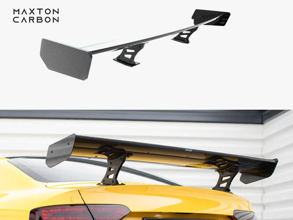 Maxton Carbon Spoiler With Internal Brackets Uprights Audi A5 Coupe 8T