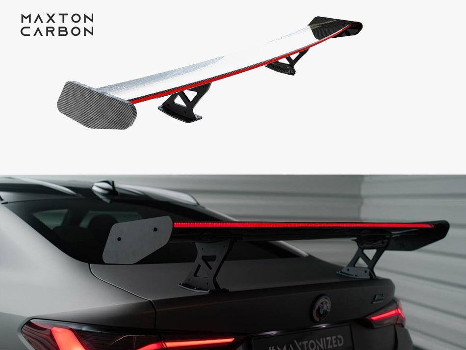 Maxton Carbon Spoiler With Internal Brackets Uprights + LED BMW M4 G82 / G82 Facelift / M440i / 4 M-Pack G22 / G22 Facelift