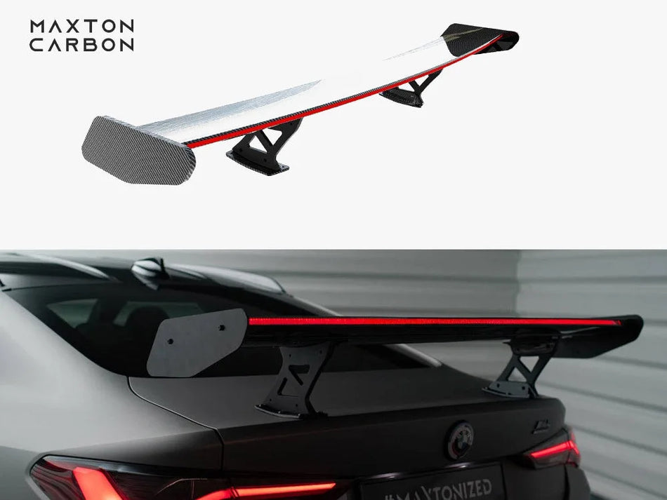Maxton Carbon Spoiler With Internal Brackets Uprights + LED BMW M4 G82 / G82 Facelift / M440i / 4 M-Pack G22 / G22 Facelift
