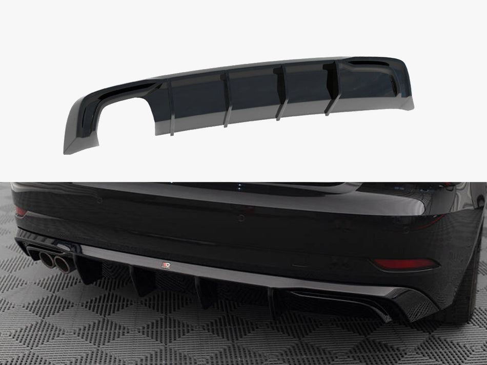 Maxton Rear Valance Audi A3 Sportback 8V Facelift (Version with double exhaust tip)