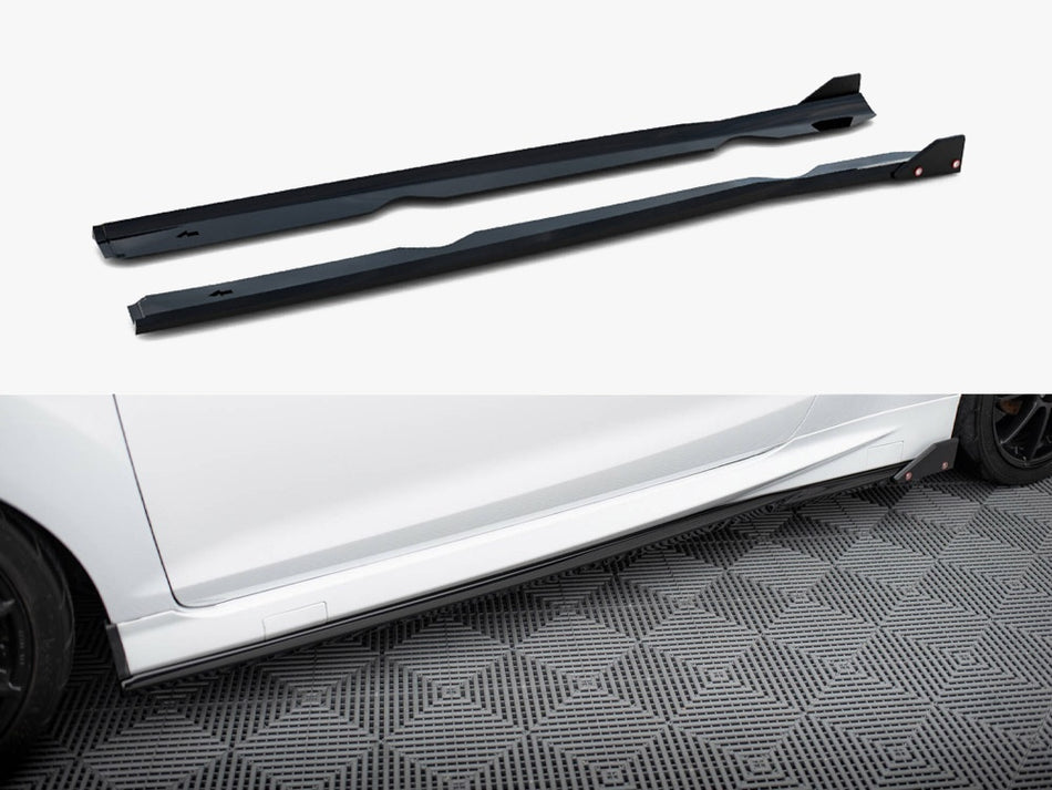 Maxton Side Skirts Diffusers V.4 + Flaps Ford Fiesta ST / ST-Line Mk7