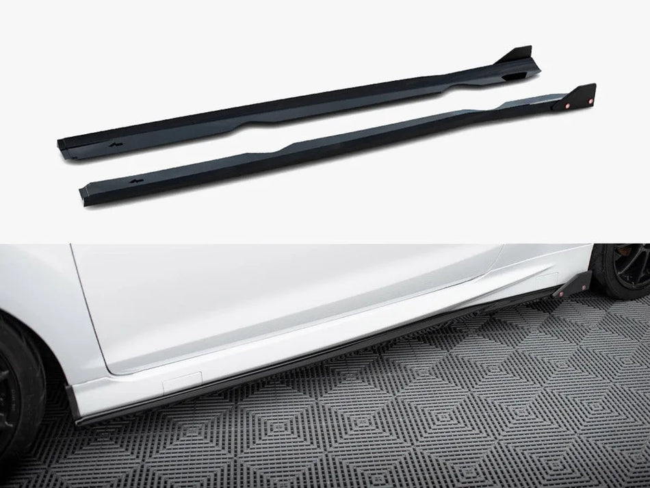 Maxton Side Skirts Diffusers V.4 + Flaps Ford Fiesta ST / ST-Line Mk7