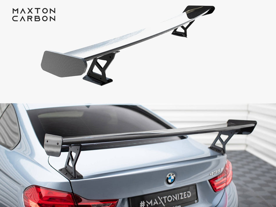 Maxton Carbon Spoiler With External Brackets Uprights BMW 4 F32 / 4 F32 M-Pack Coupe