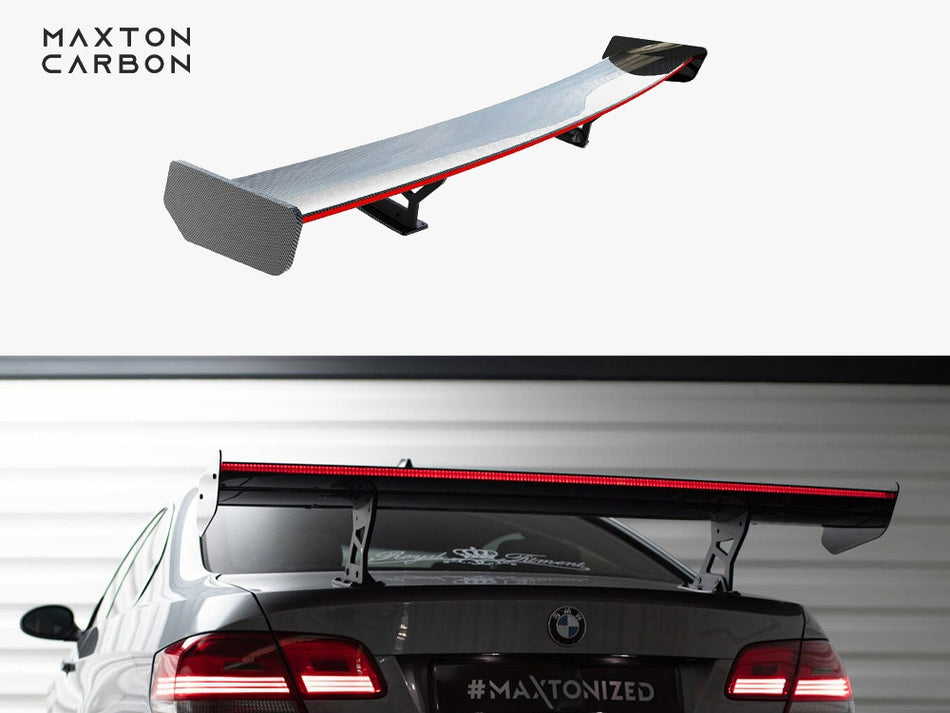 Maxton Carbon Spoiler With Internal Brackets Uprights + LED BMW 3 / M3 Coupe E92