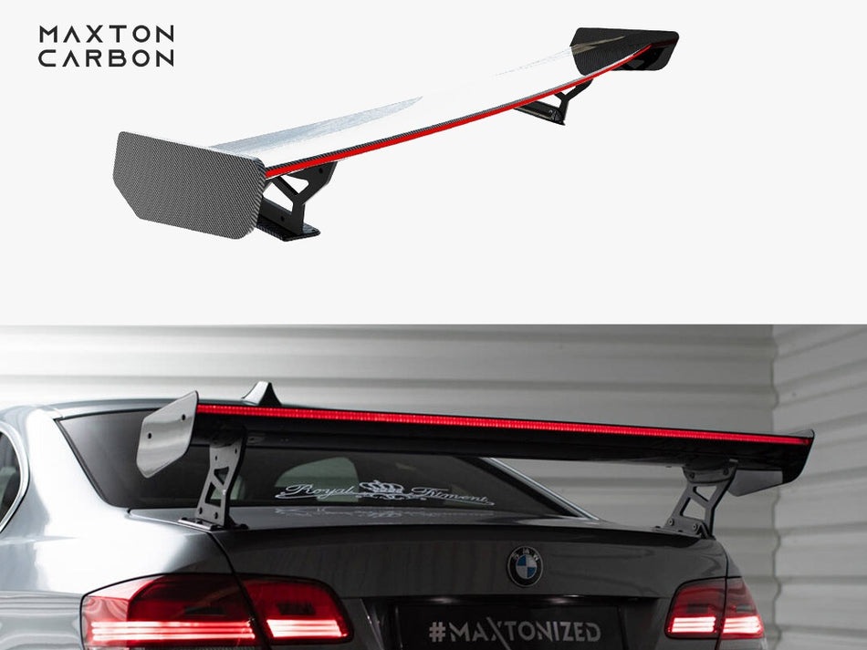 Maxton Carbon Spoiler With External Brackets Uprights + LED BMW 3 / M3 Coupe E92