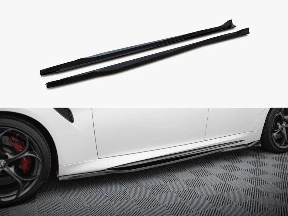 Maxton Side Skirts Diffusers Alfa Romeo Giulia Quadrifoglio