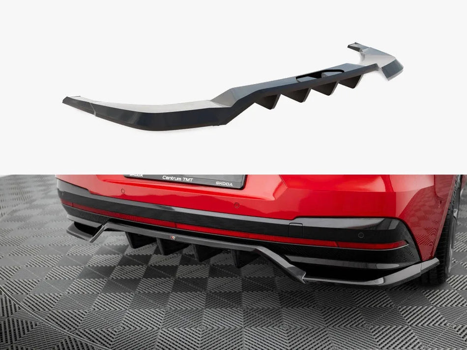 Maxton Rear Splitter (Vertical Bars) Skoda Enyaq Coupe iV RS