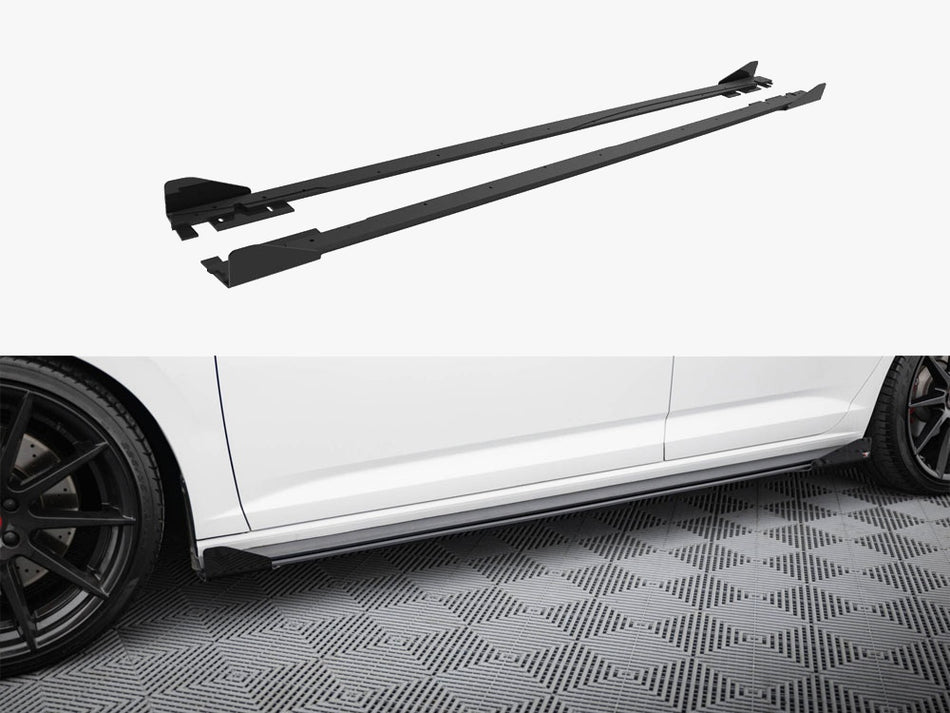 Maxton Street PRO Side Skirts Diffusers + Flaps Volkswagen Jetta GLI Mk7