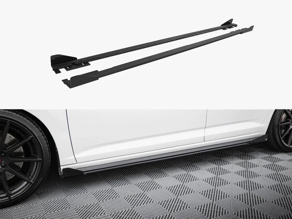 Maxton Street PRO Side Skirts Diffusers + Flaps Volkswagen Jetta GLI Mk7