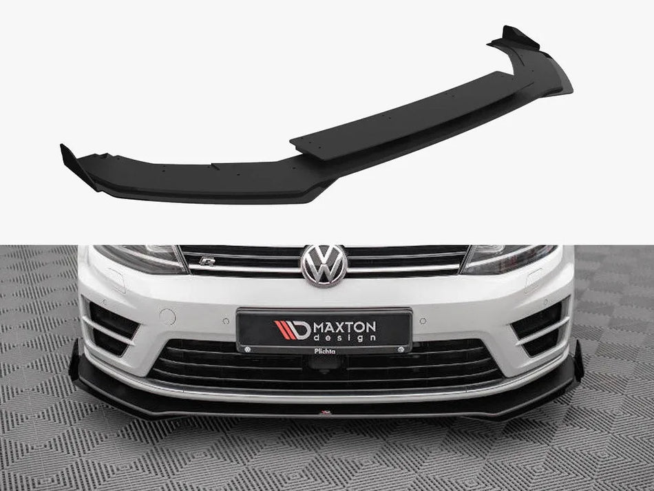 Maxton Street PRO Front Splitter V.1 + Flaps VW Golf R Mk7